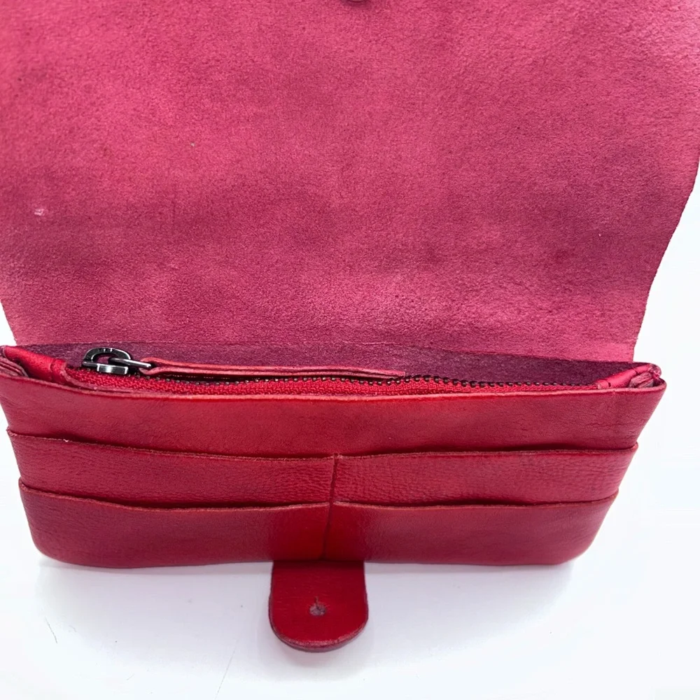 Free People Red Leather Wallet - Picture 4 of 9